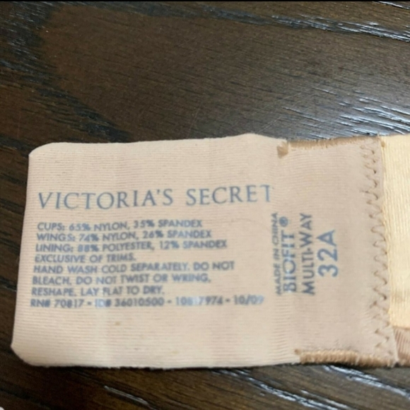 Victoria Secret Bra 32A Biofit Multiway Push Up - Picture 6 of 8